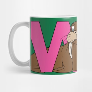 Letter W with Walrus Mug